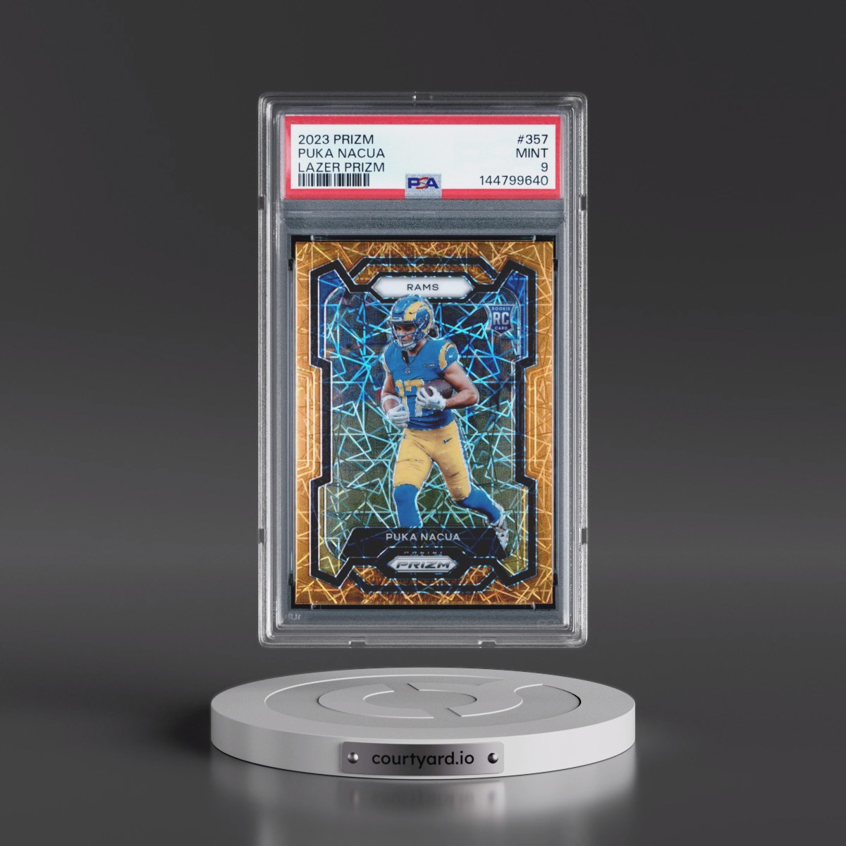 2023 Panini Prizm #357 Puka Nacua - Lazer Prizm (PSA 9 MINT)