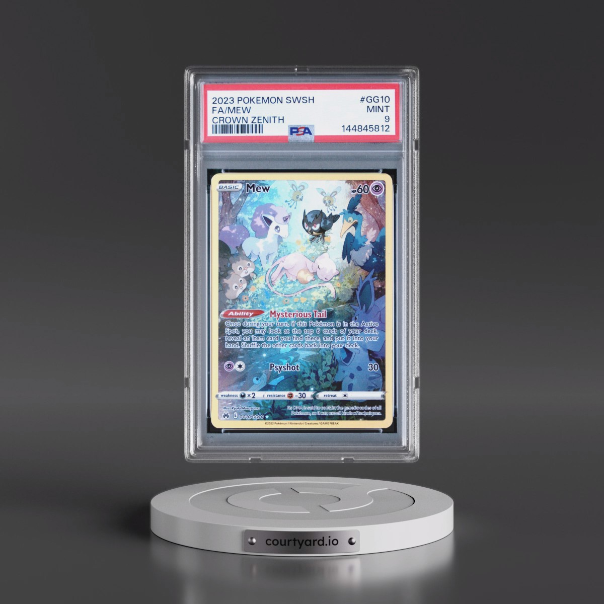 2023 Pokémon Sword and Shield Crown Zenith #GG10 Mew - Full Art (PSA 9 MINT)