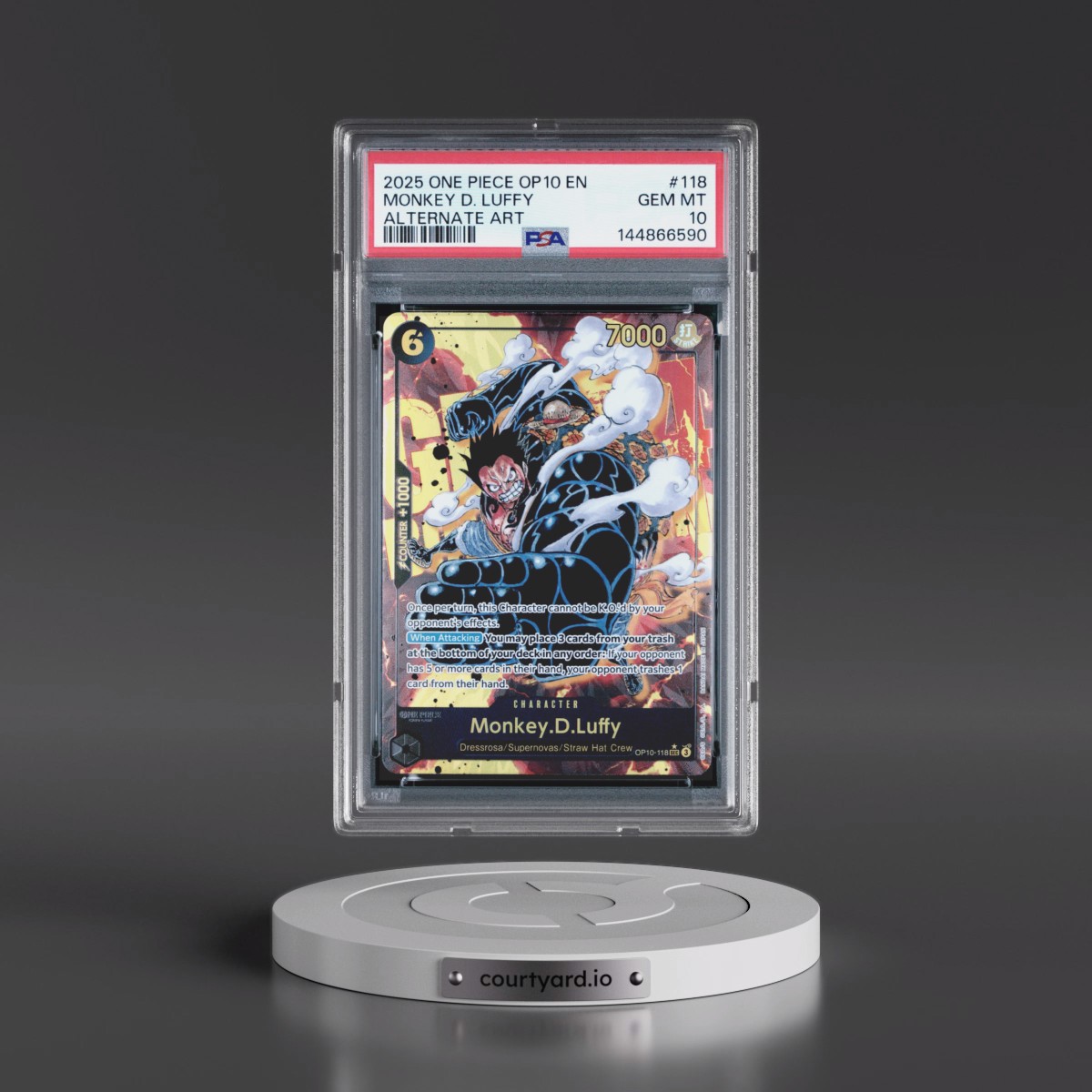 2025 One Piece OP10-Royal Blood #118 Monkey D. Luffy - Alternate Art (PSA 10 GEM MINT)