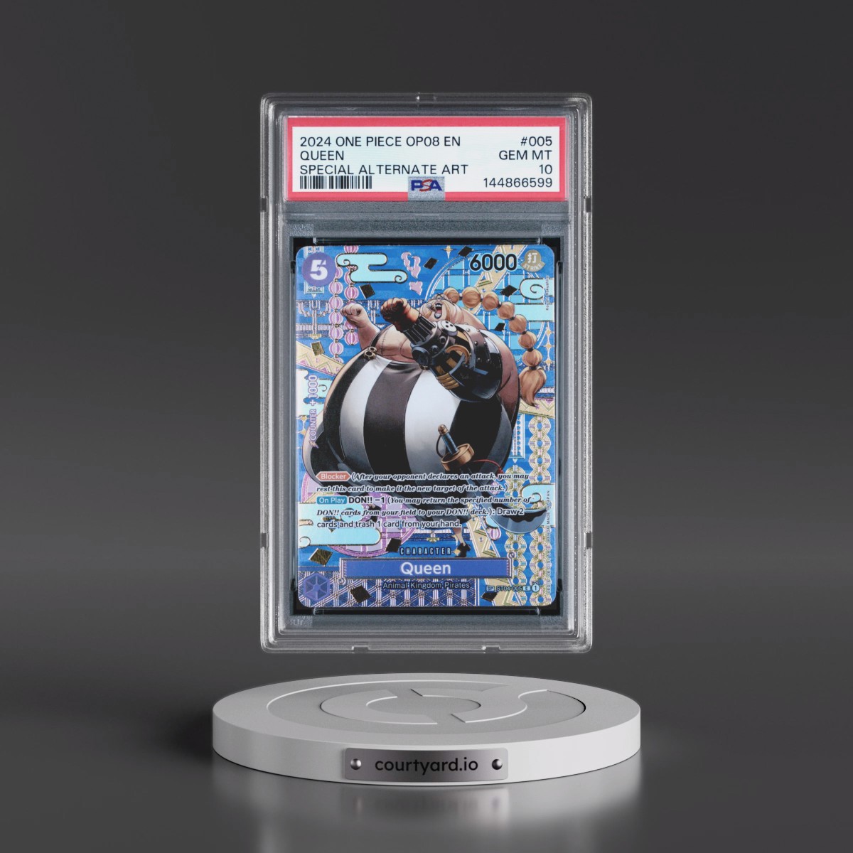 2024 One Piece OP08-Two Legends #005 Queen - Special Alternate Art (PSA 10 GEM MINT)