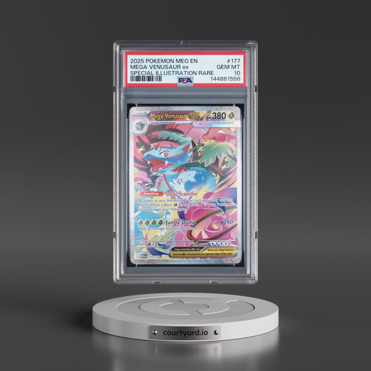 2025 Pokémon Meg EN-Mega Evolution Mega Venusaur EX - Holo Special Illustration Rare #177 PSA 10