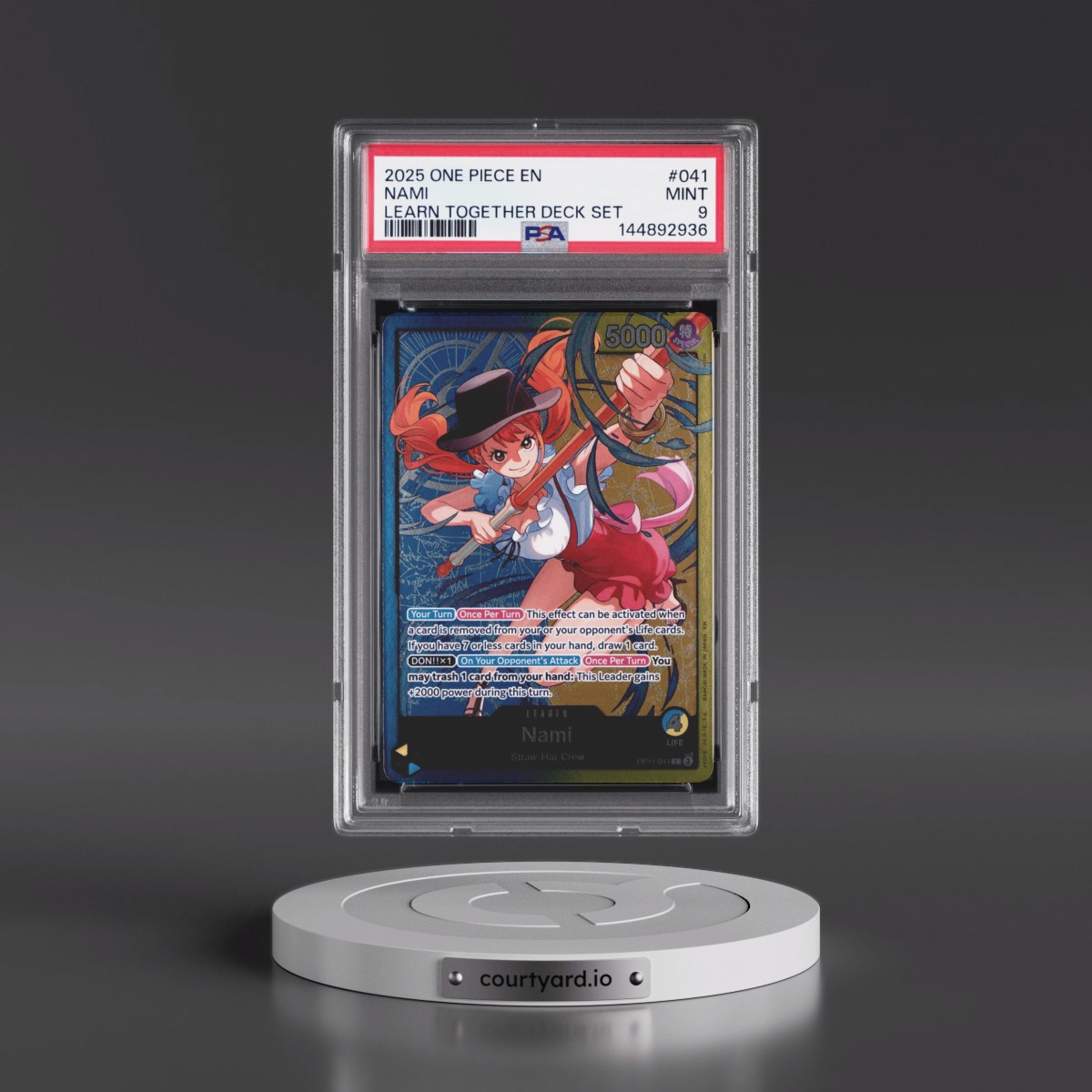 2025 One Piece Learn Together Deck Set #041 Nami (PSA 9 MINT)