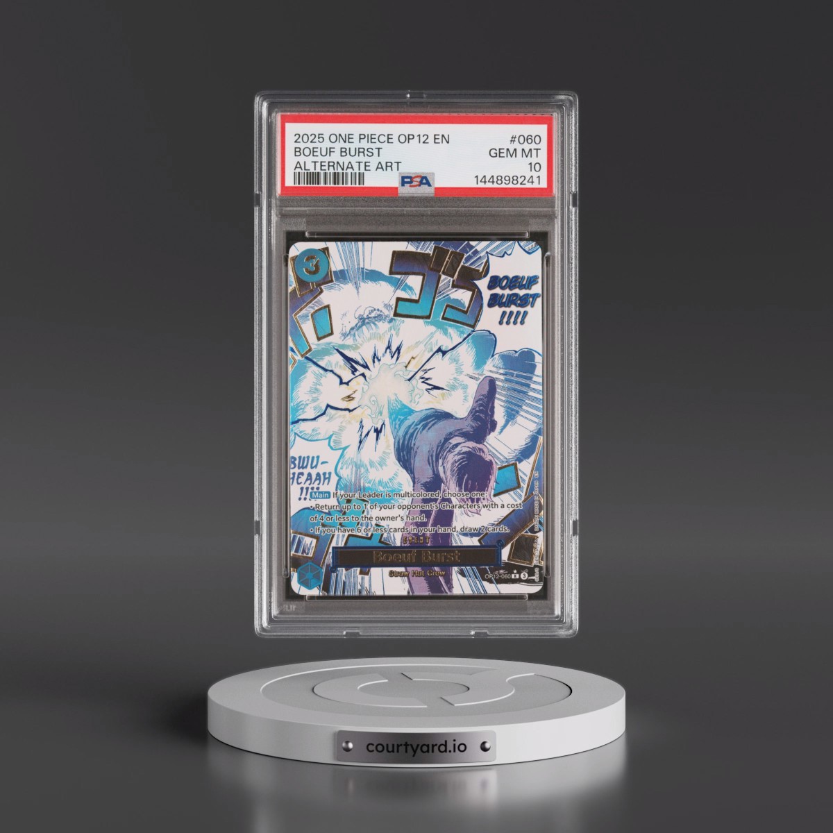 2025 One Piece OP12-Legacy of the Master #060 Boeuf Burst - Alternate Art (PSA 10 GEM MINT)