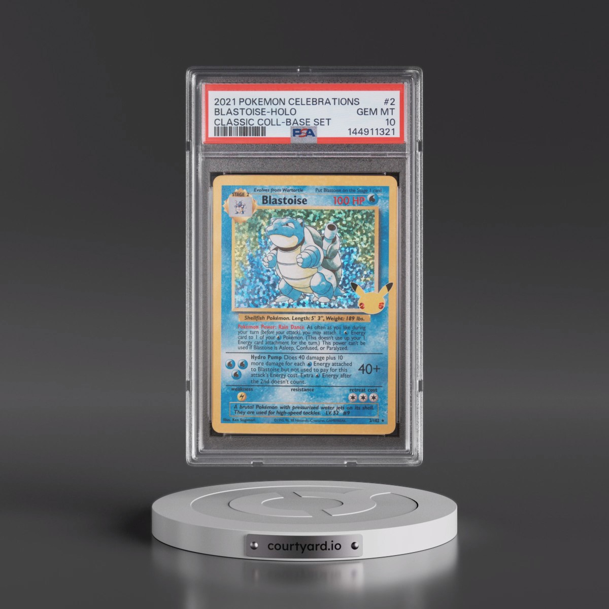 2021 Pokémon Celebrations Classic Collection #2 Blastoise - Holo (PSA 10 GEM MINT)