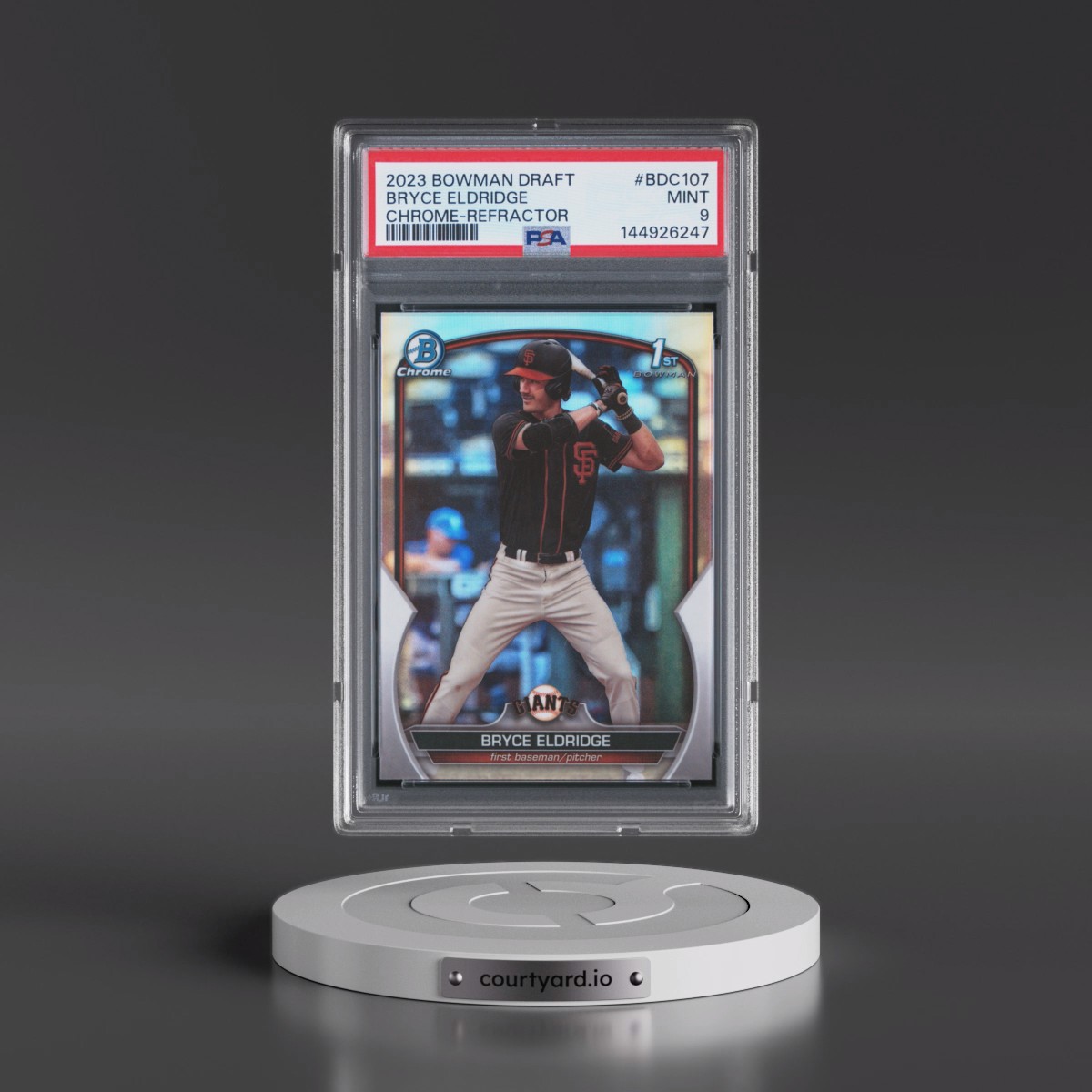 2023 Bowman Draft #BDC107 Bryce Eldridge - Chrome-Refractor (PSA 9 MINT)
