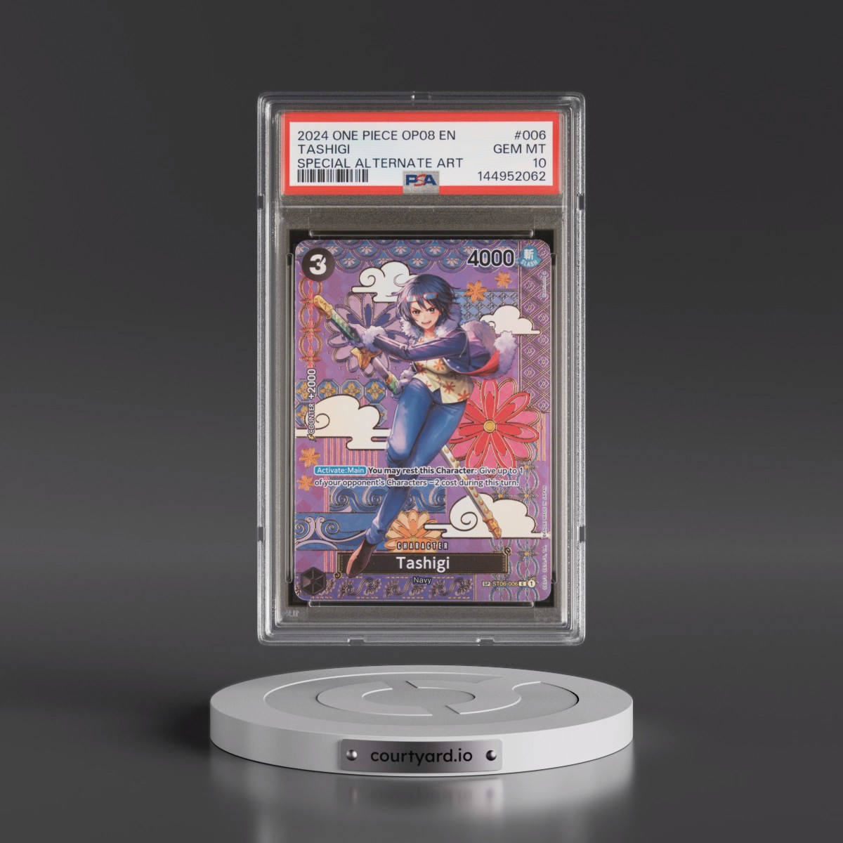 2024 One Piece OP08-Two Legends #006 Tashigi - Special Alternate Art (PSA 10 GEM MINT)