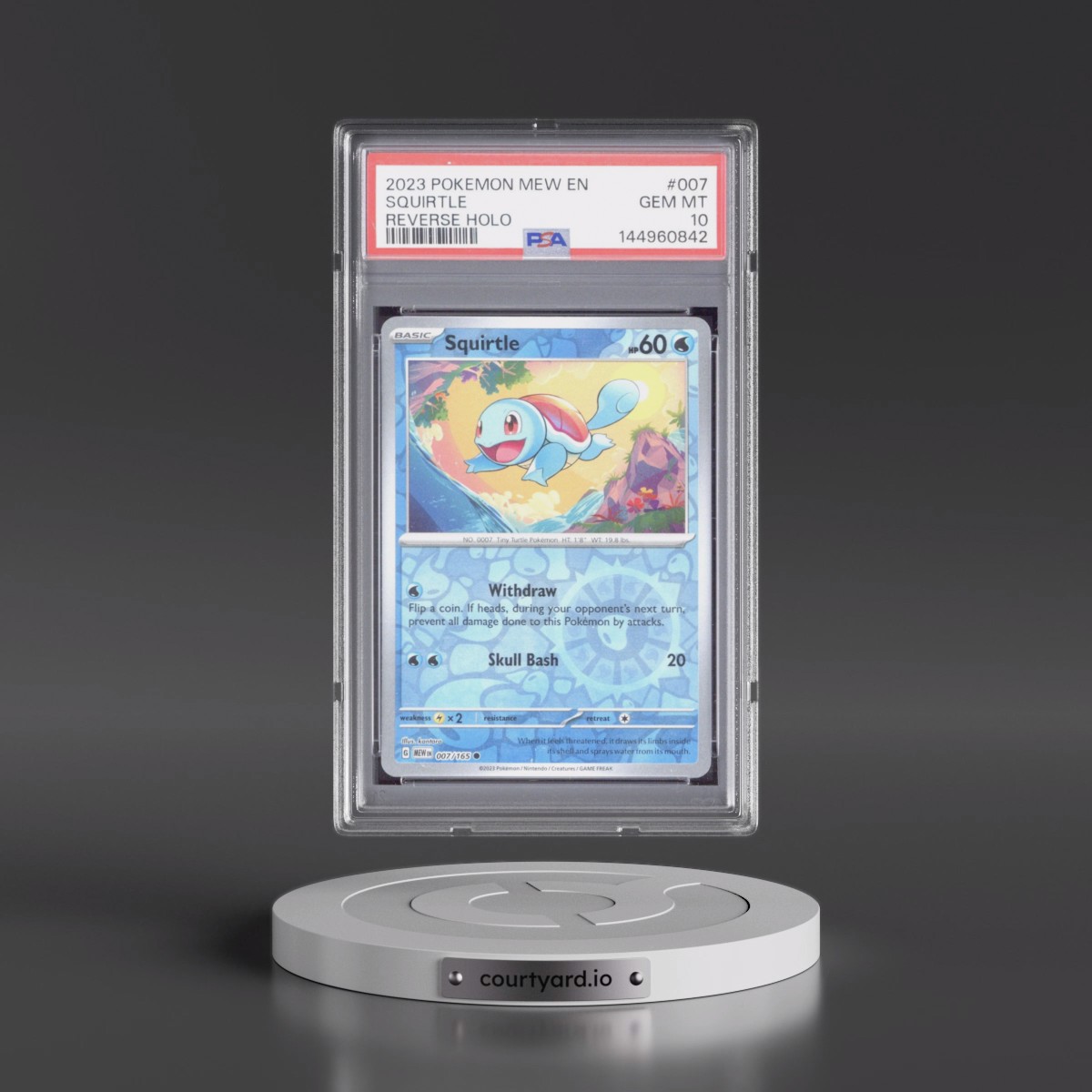 2023 Pokémon Mew EN-151 #007 Squirtle - Reverse Holo (PSA 10 GEM MINT)
