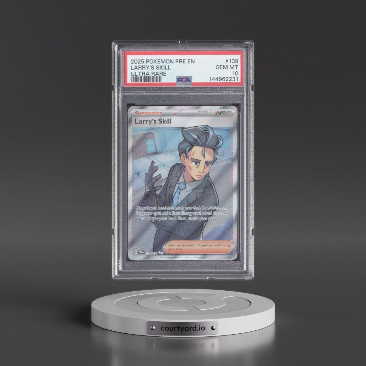 2025 Pokémon Pre EN-Prismatic Evolutions #139 Larry's Skill - Ultra Rare (PSA 10 GEM MINT)