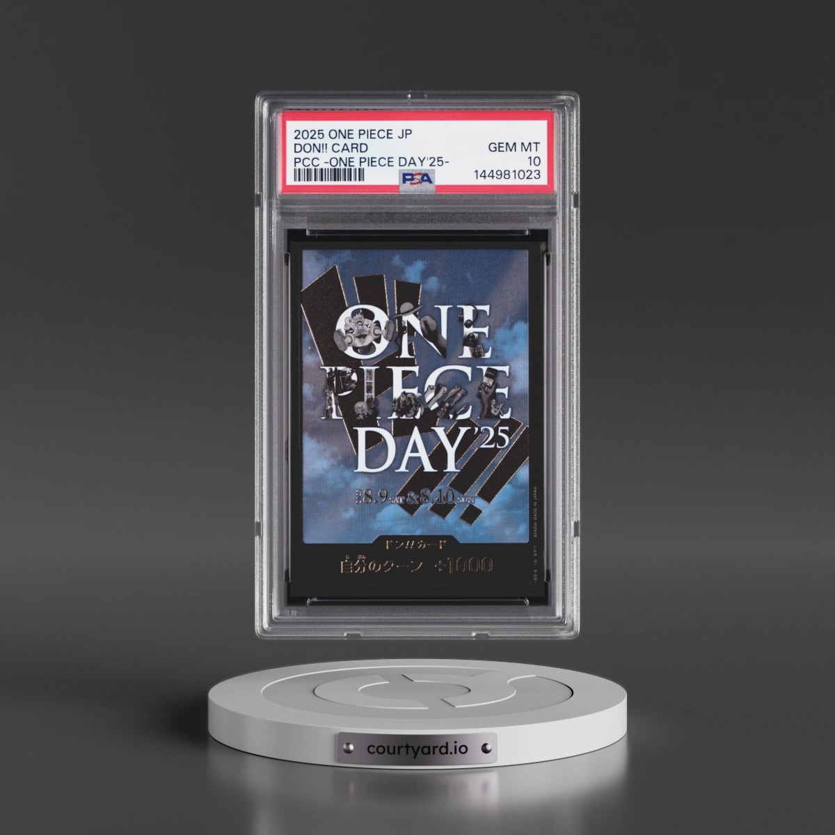 2025 One Piece Japanese Premium Card Collection -One Piece Day'25 Don!! Card PSA 10
