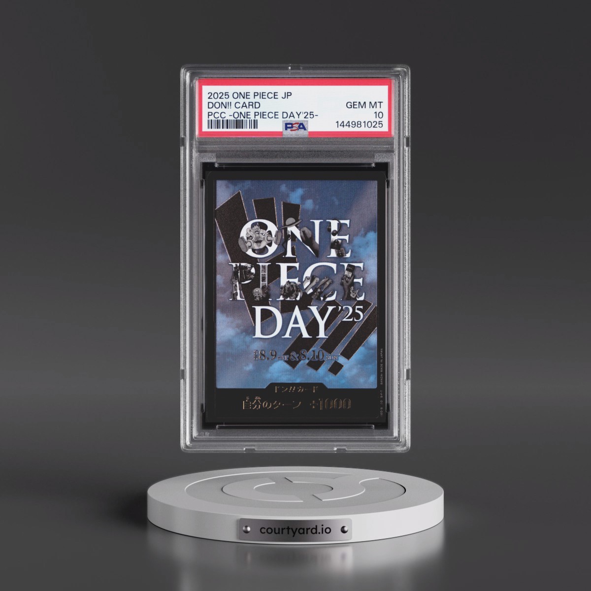2025 One Piece Japanese Premium Card Collection -One Piece Day'25 Don!! Card PSA 10