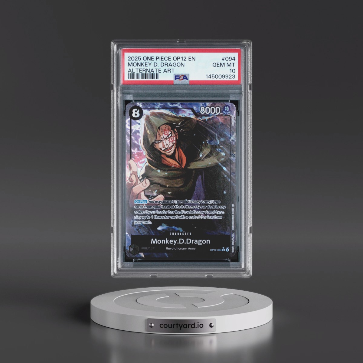 2025 One Piece OP12-Legacy of the Master #094 Monkey D. Dragon - Alternate Art (PSA 10 GEM MINT)