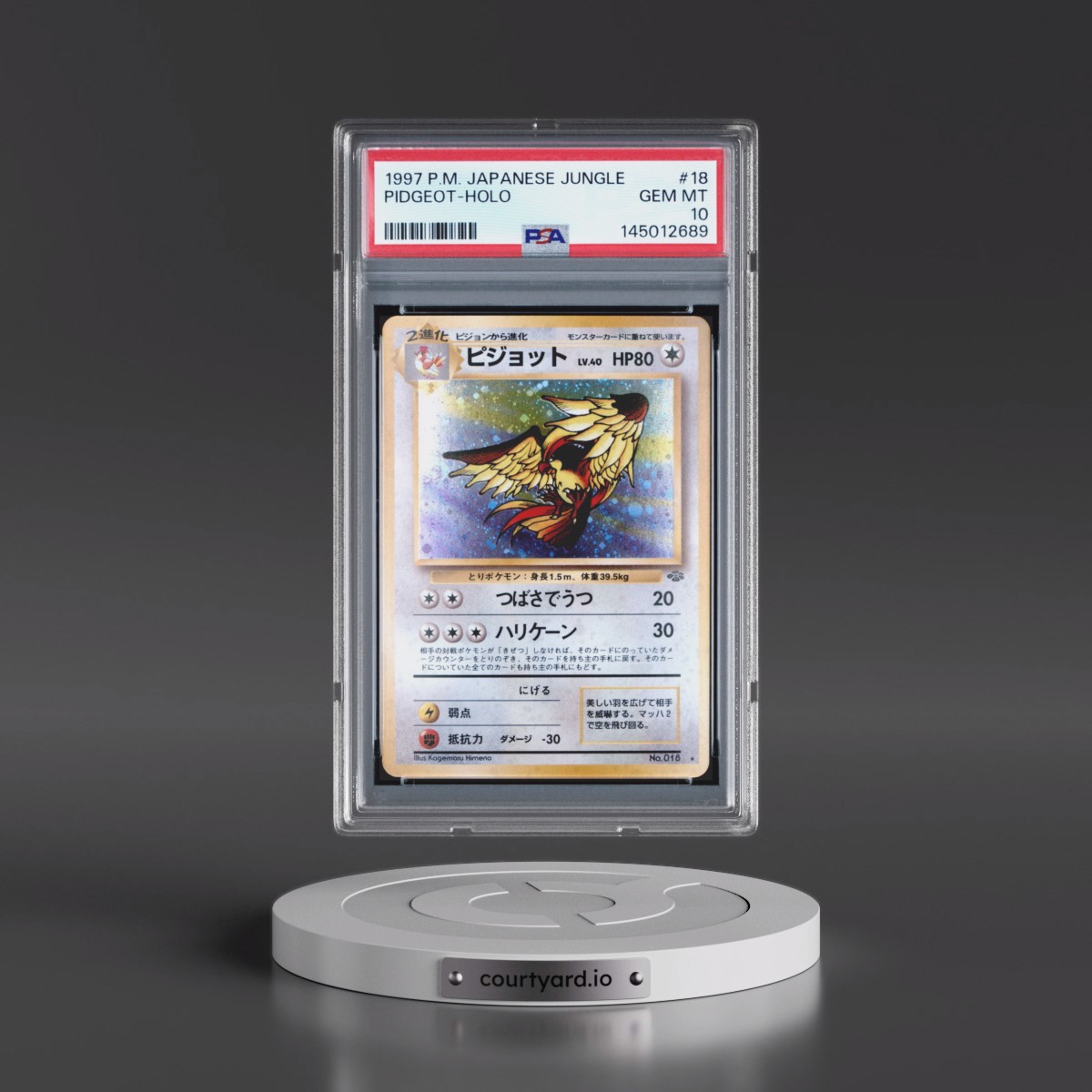 1997 Pokémon Jungle Pidgeot - Holo #18 PSA 10