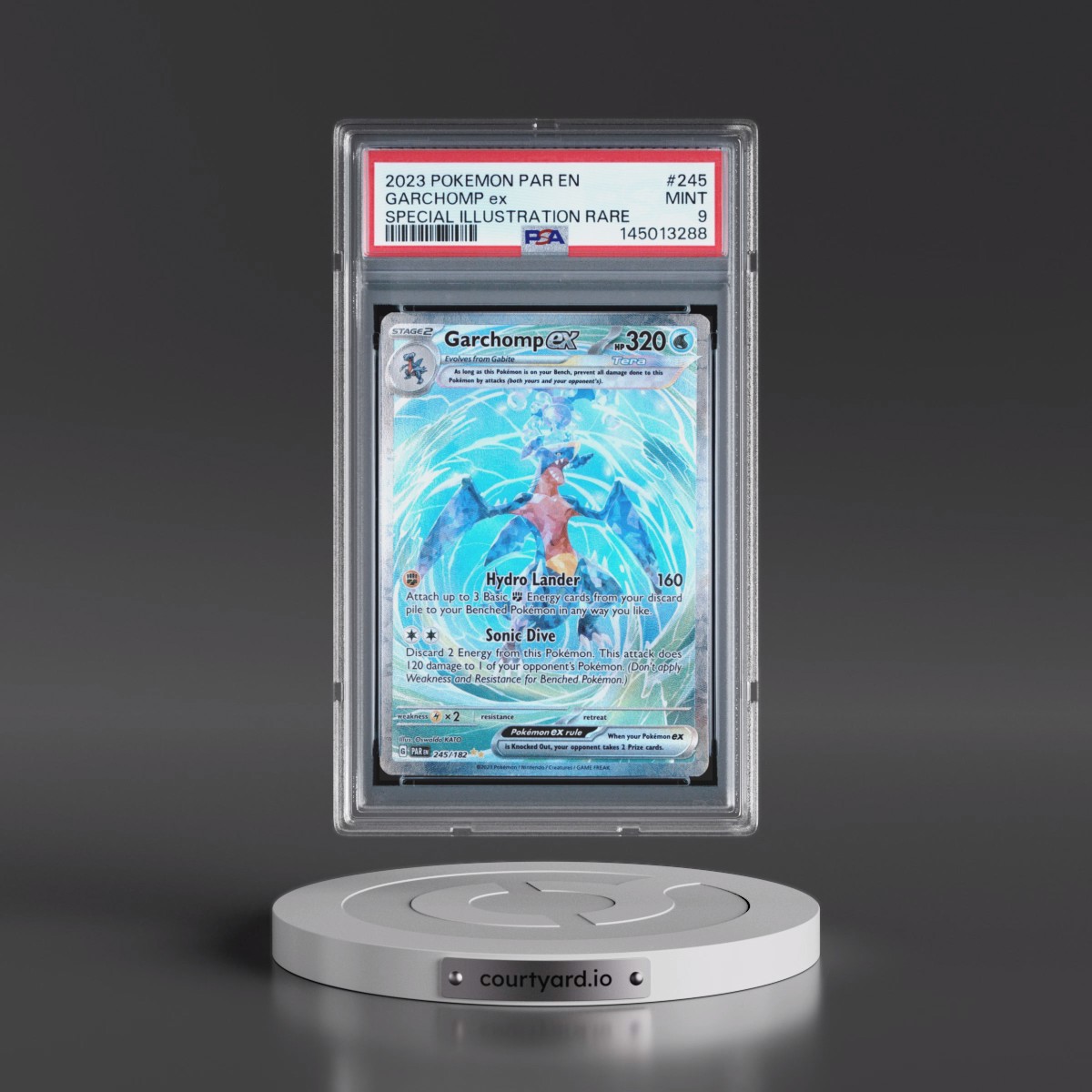 2023 Pokémon Par EN-Paradox Rift #245 Garchomp EX - Holo Special Illustration Rare (PSA 9 MINT)