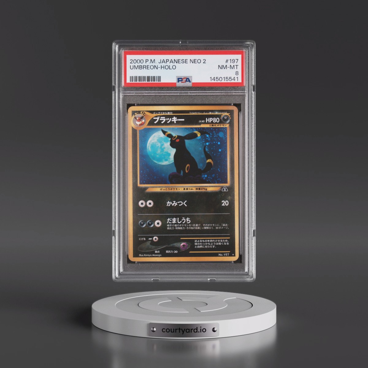 2000 Pokémon Neo 2 #197 Umbreon - Holo (PSA 8 NM-MT)