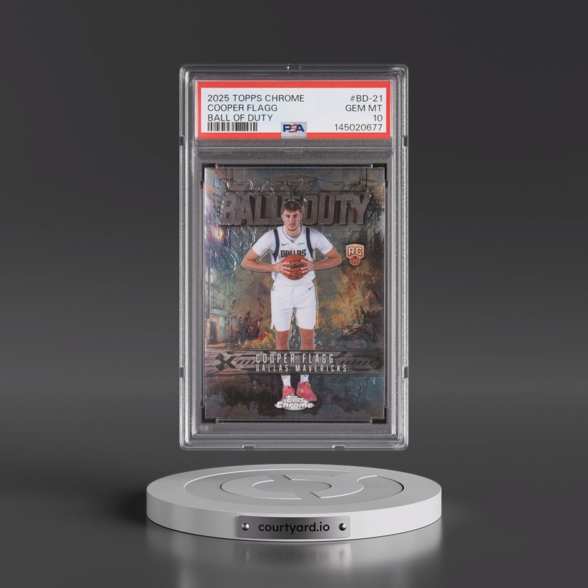 2025 Topps Chrome Ball of Duty #BD-21 Cooper Flagg (PSA 10 GEM MINT)