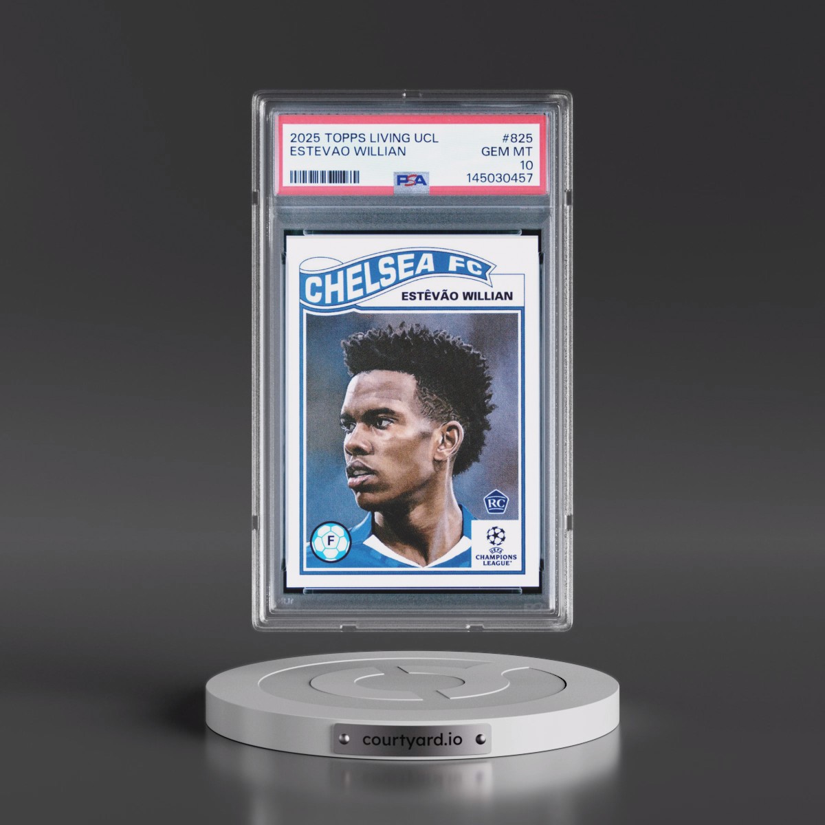 2025 Topps Living UEFA Champions League #825 Estevao Willian (PSA 10 GEM MINT)