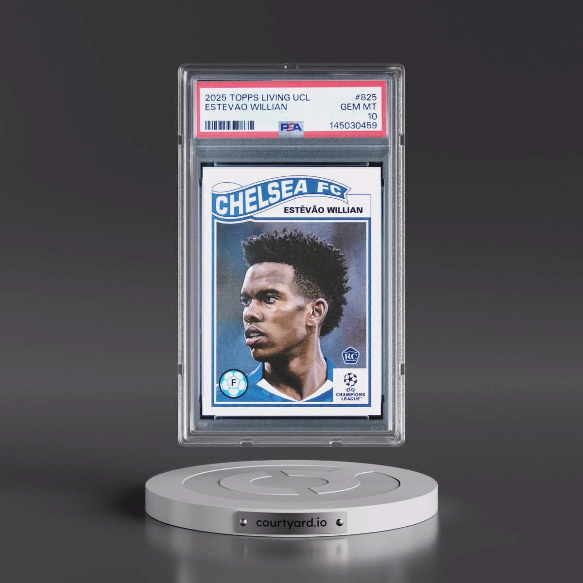 2025 Topps Living UEFA Champions League #825 Estevao Willian (PSA 10 GEM MINT)