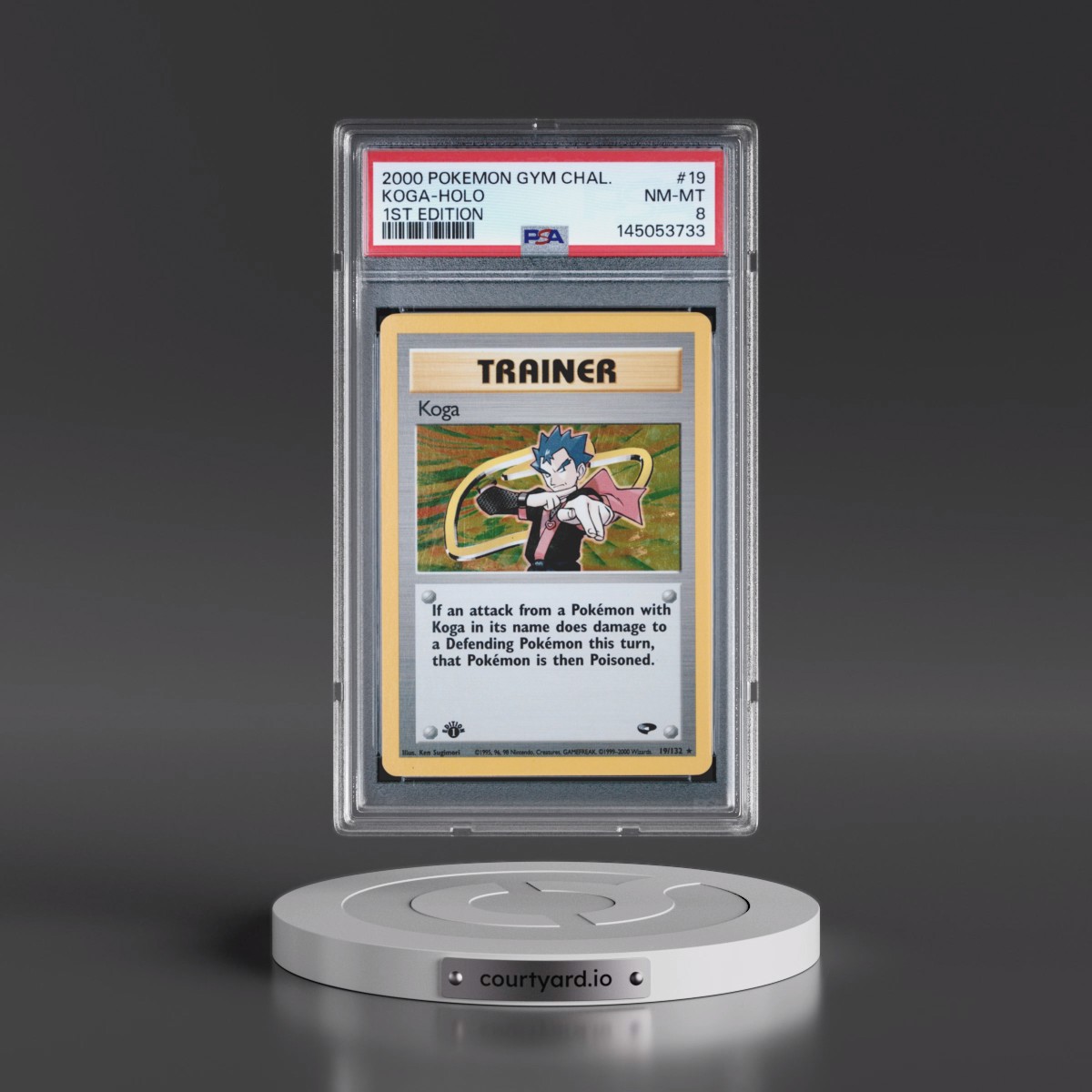 2000 Pokémon Gym Challenge #19 Koga - 1st Edition Holo (PSA 8 NM-MT)