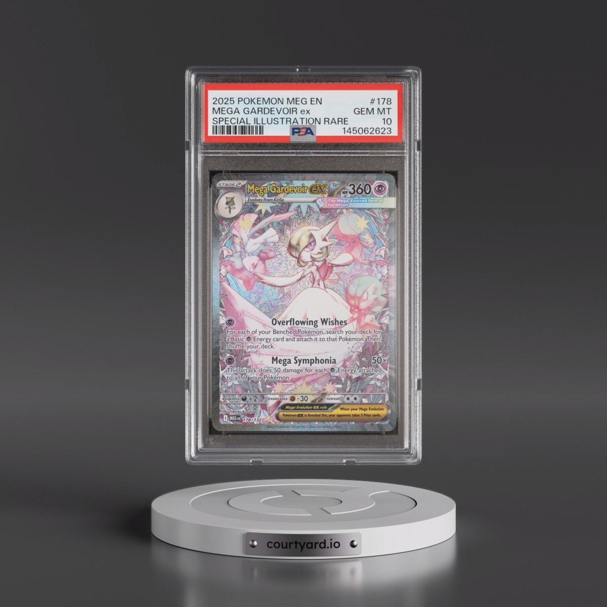 2025 Pokémon Meg EN-Mega Evolution #178 Mega Gardevoir EX - Holo Special Illustration Rare (PSA 10 GEM MINT)