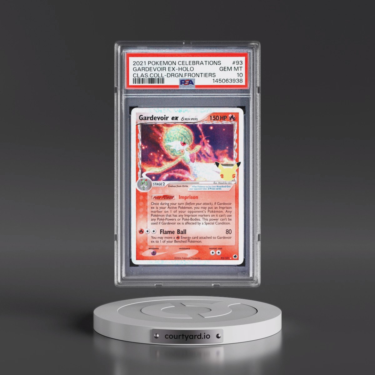 2021 Pokémon Celebrations Classic Collection #93 Gardevoir EX - Holo Holo (PSA 10 GEM MINT)