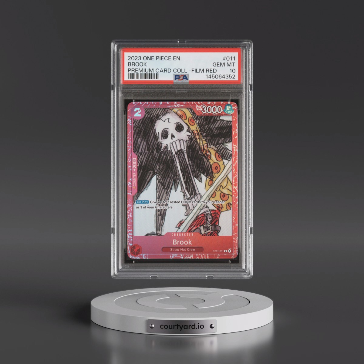 2023 One Piece Premium Card Collection -One Piece Film Red #011 Brook (PSA 10 GEM MINT)