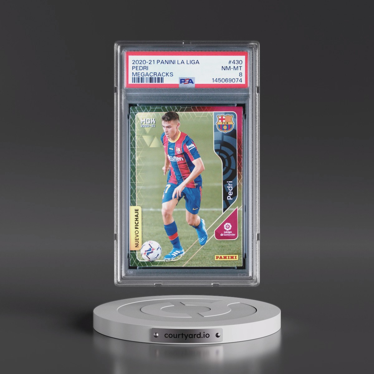 2020 Panini La Liga Megacracks #430 Pedri (PSA 8 NM-MT)
