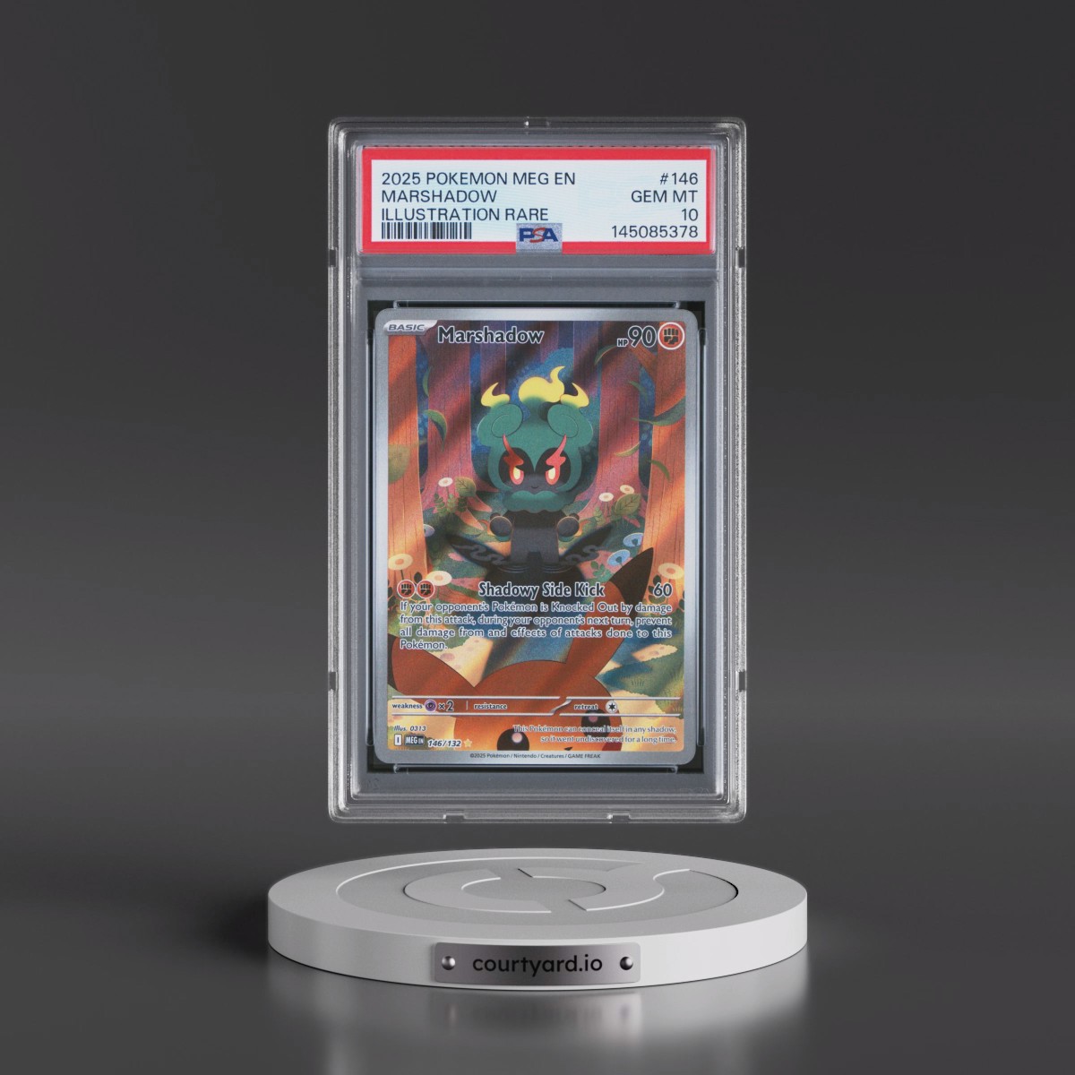 2025 Pokémon Meg EN-Mega Evolution #146 Marshadow - Illustration Rare (PSA 10 GEM MINT)