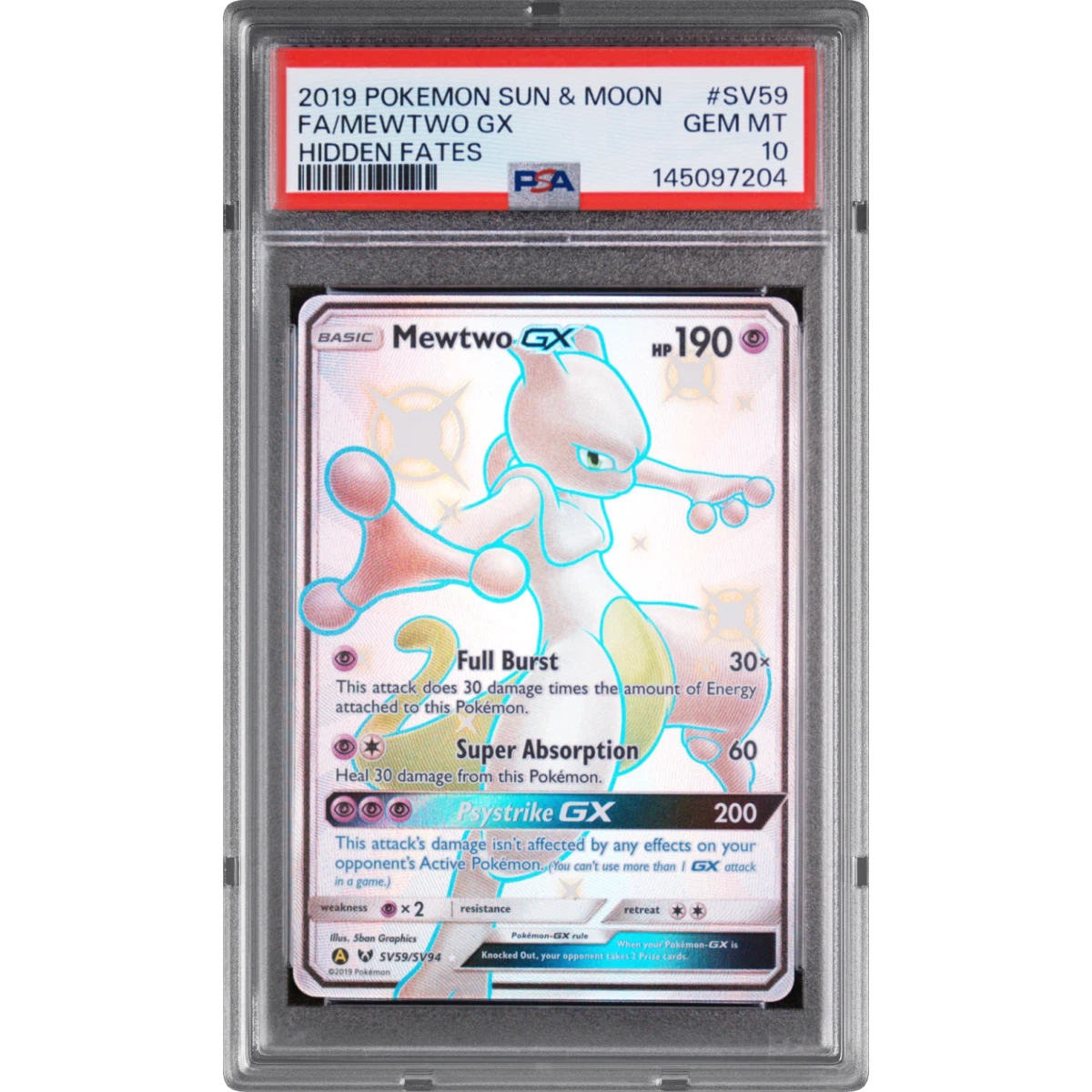 Mewtwo GX card artwork