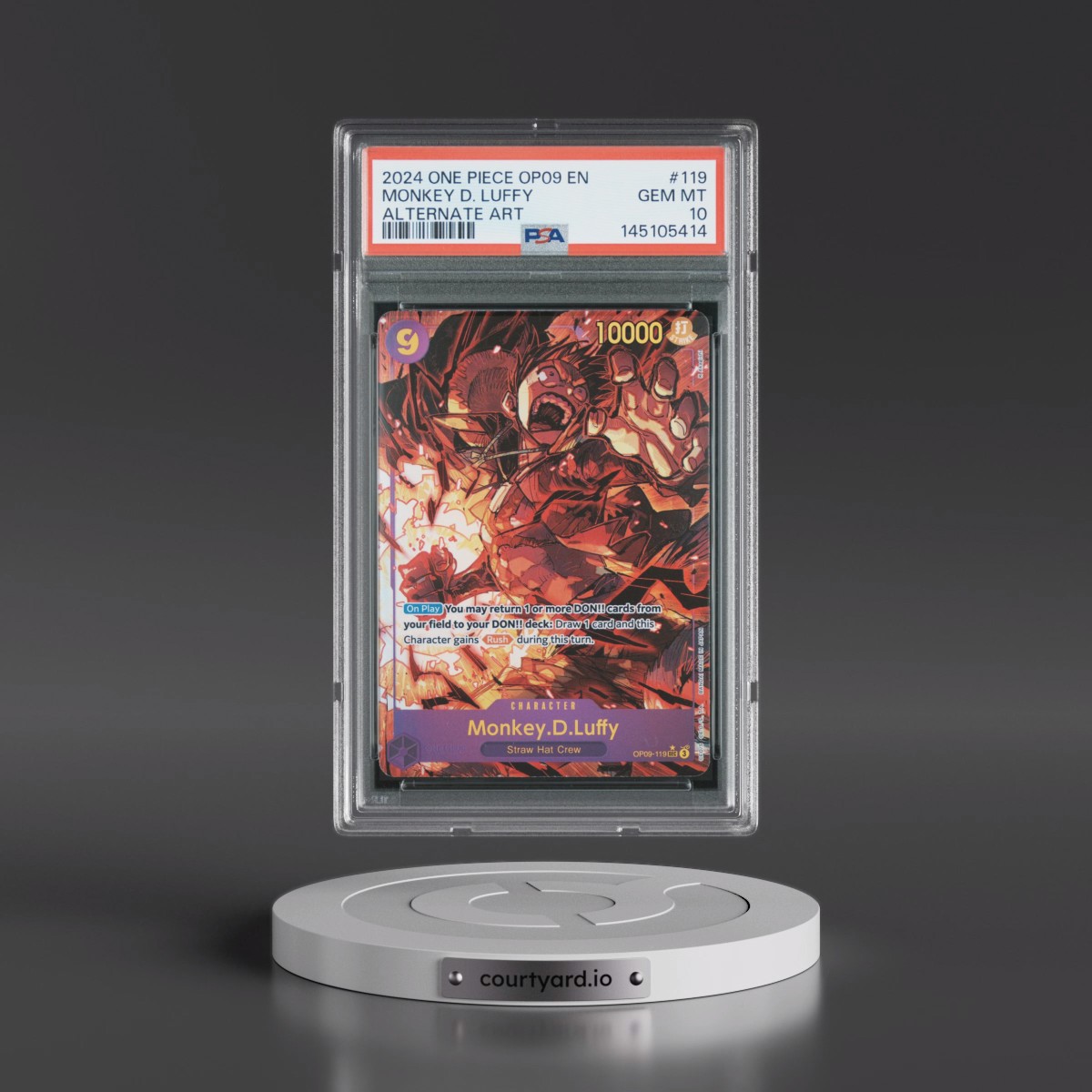 2024 One Piece OP09-Emperors in the New World #119 Monkey D. Luffy - Alternate Art (PSA 10 GEM MINT)