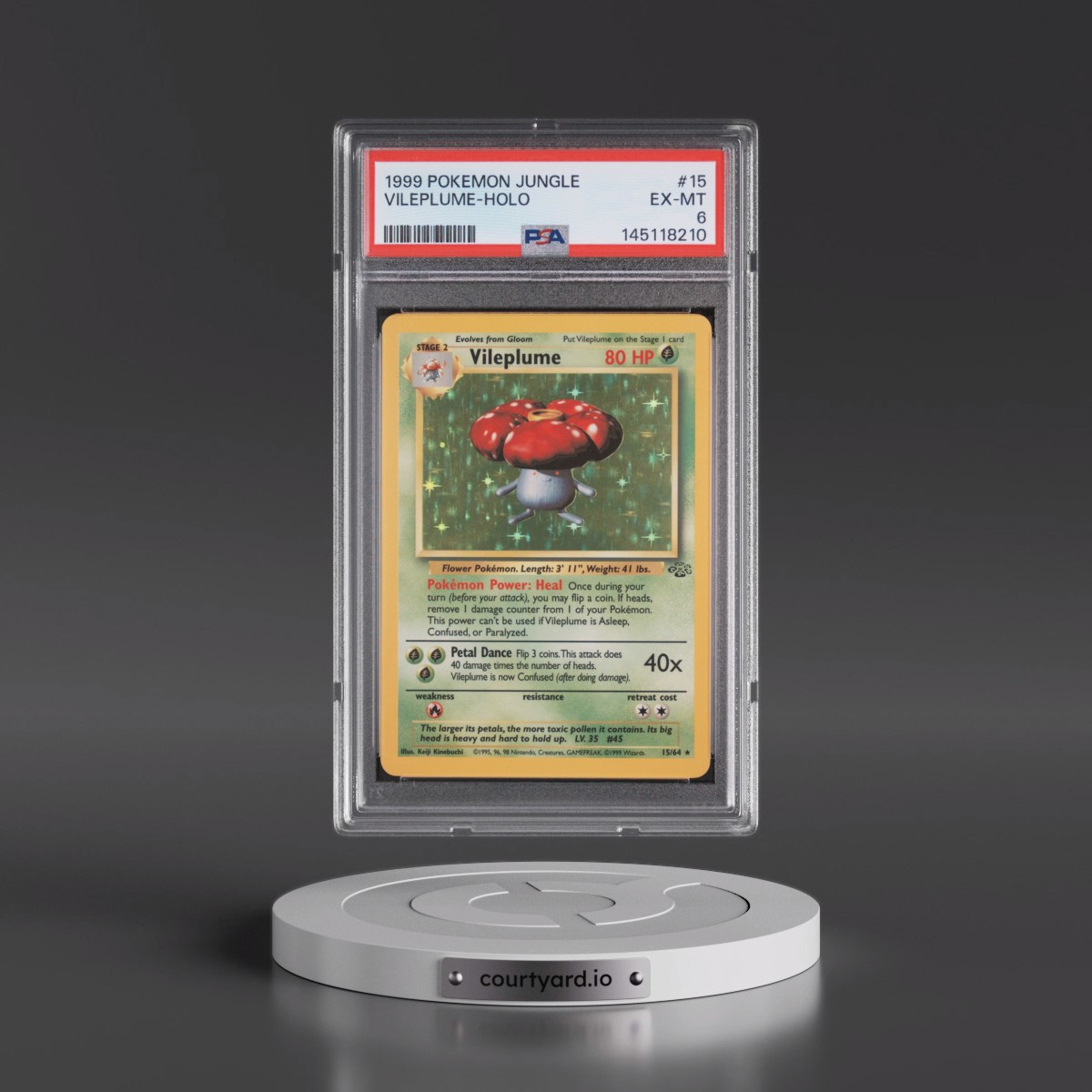 1999 Pokémon Jungle #15 Vileplume - Holo (PSA 6 EX-MT)