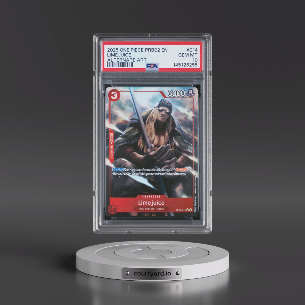 2025 One Piece PRB02-Premium Booster -One Piece Card the Best- Vol.2 #014 Limejuice - Alternate Art (PSA 10 GEM MINT)