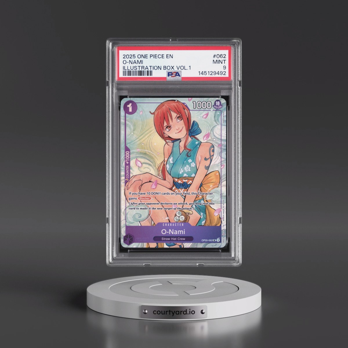 2025 One Piece Promos #062 O-Nami - Illustration Box Vol.1 (PSA 9 MINT)