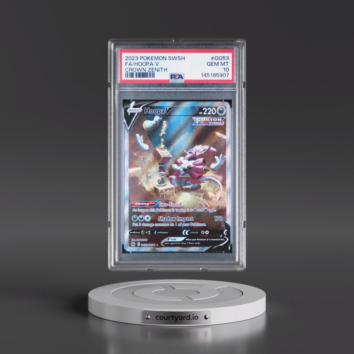 2023 Pokémon Sword and Shield Crown Zenith #GG53 Hoopa V - Holo Full Art (PSA 10 GEM MINT)