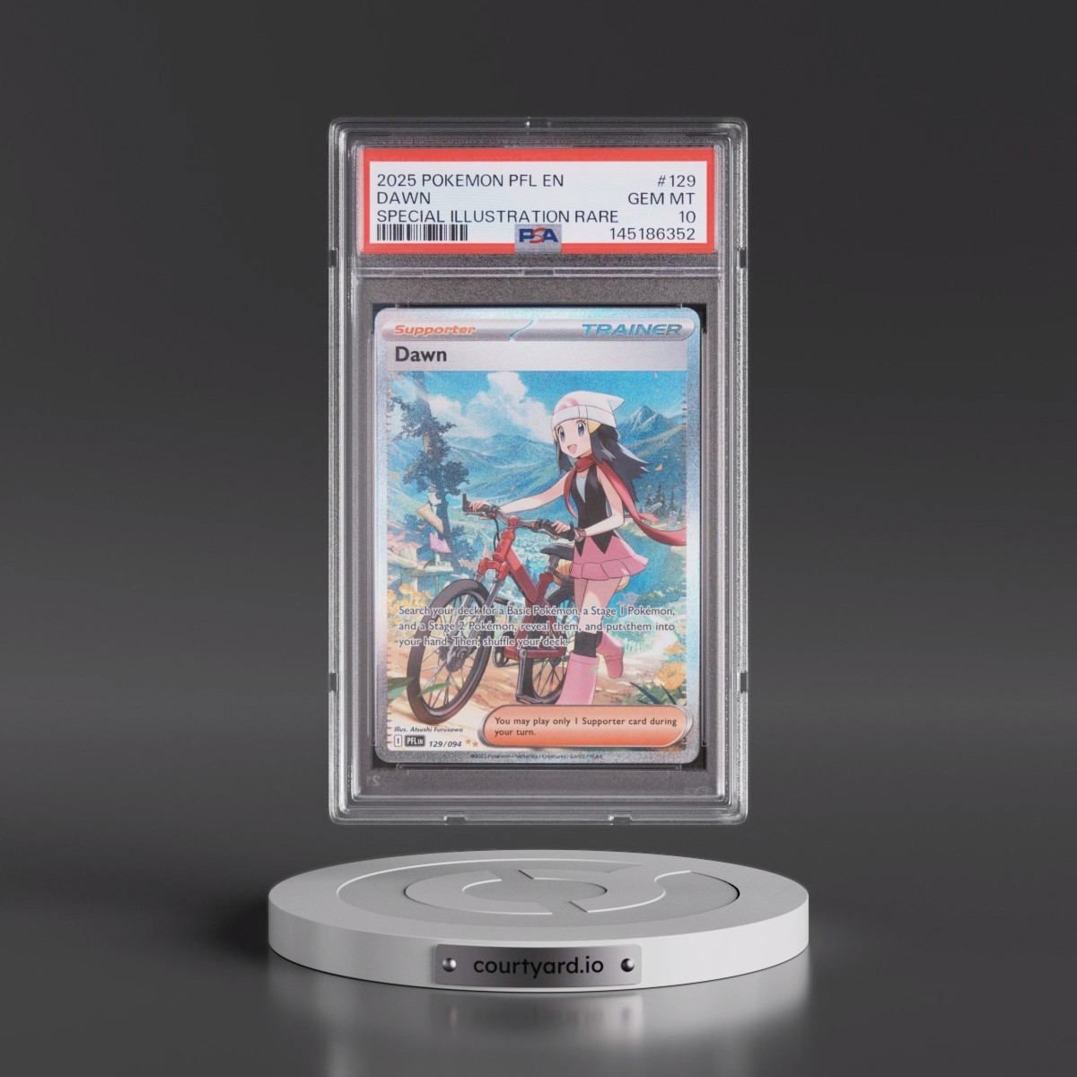 2025 Pokémon Pfl EN-Phantasmal Flames #129 Dawn - Special Illustration Rare (PSA 10 GEM MINT)