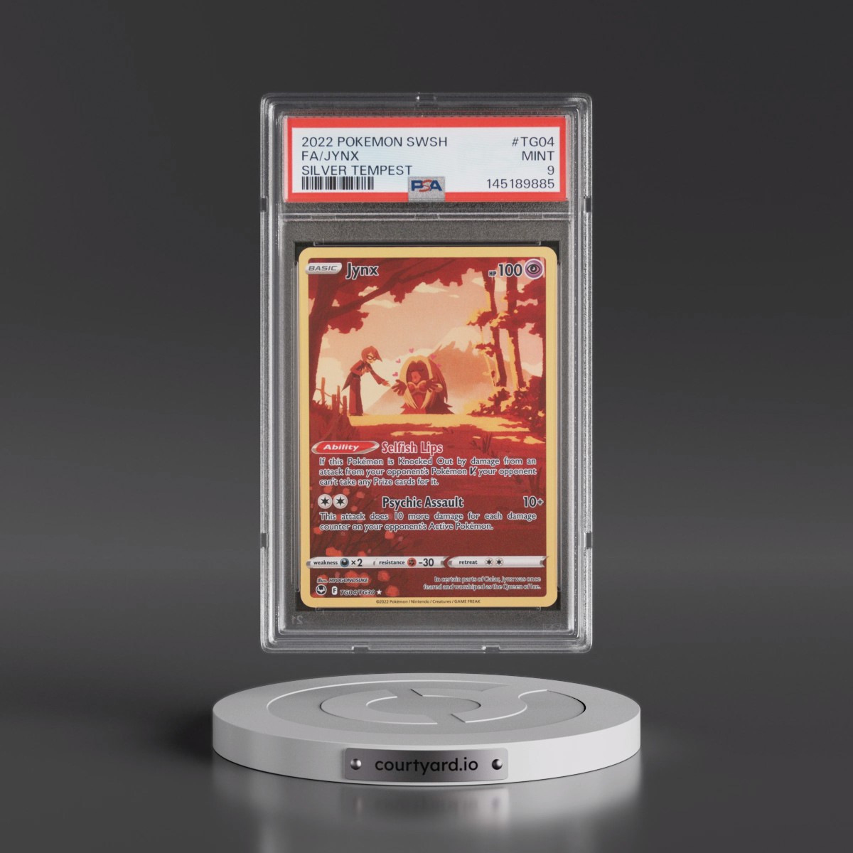 2022 Pokémon Sword & Shield Silver Tempest #TG04 Jynx - Full Art (PSA 9 MINT)