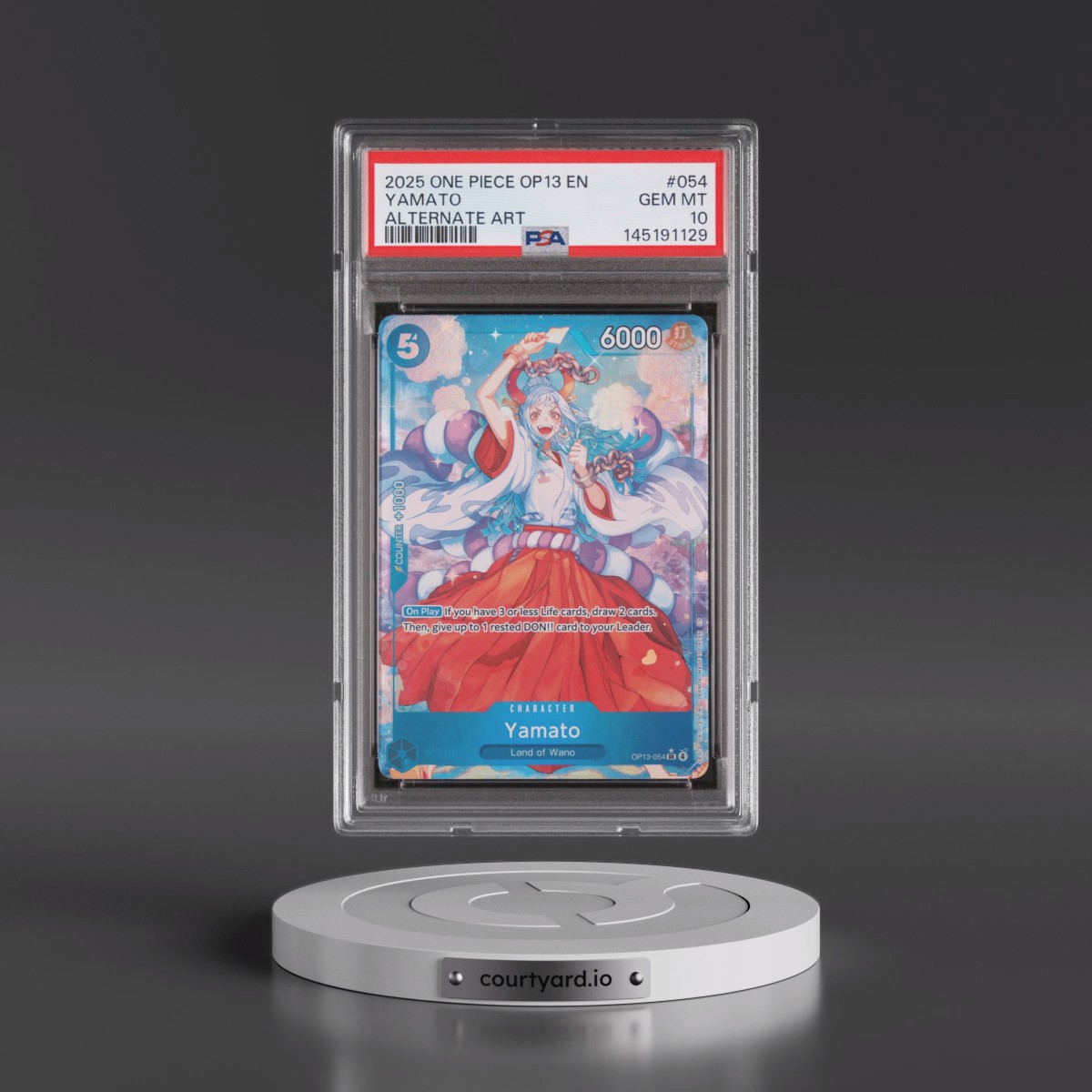 2025 One Piece OP13-Carrying on His Will #054 Yamato - Alternate Art (PSA 10 GEM MINT)