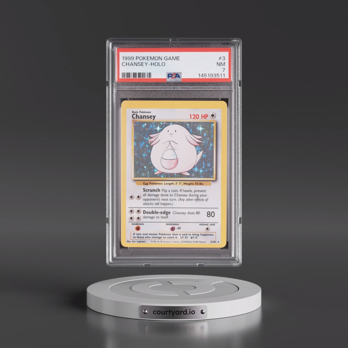 1999 Pokémon Game #3 Chansey - Holo (PSA 7 NM)