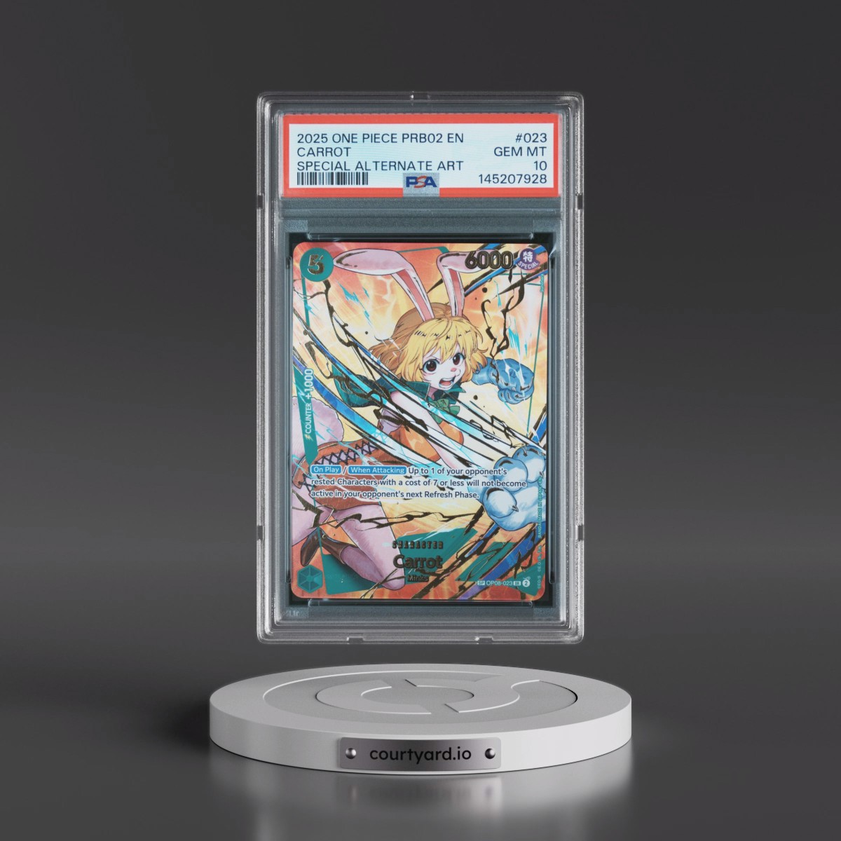 2025 One Piece PRB02-Premium Booster -One Piece Card the Best- Vol.2 #023 Carrot - Special Alternate Art (PSA 10 GEM MINT)