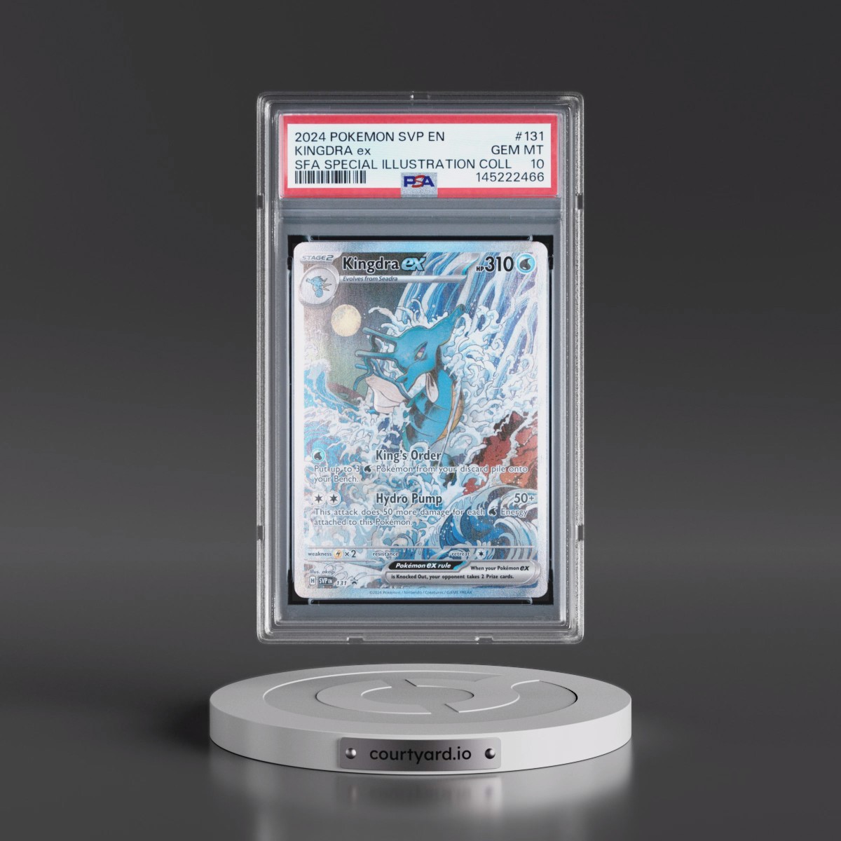 2024 Pokémon Svp EN-SV Black Star Promo #131 Kingdra EX - Holo Shrouded Fable Special Illustration Collection (PSA 10 GEM MINT)