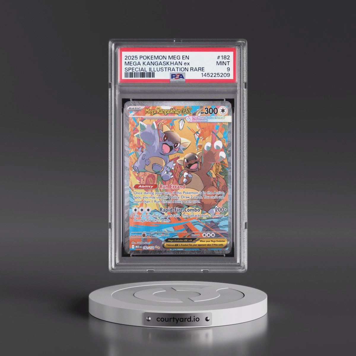 2025 Pokémon Meg EN-Mega Evolution #182 Mega Kangaskhan EX - Holo Special Illustration Rare (PSA 9 MINT)