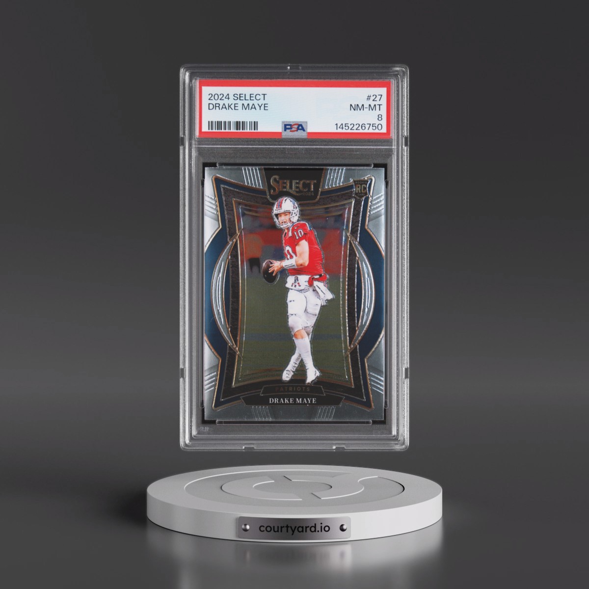2024 Panini Select #27 Drake Maye (PSA 8 NM-MT)