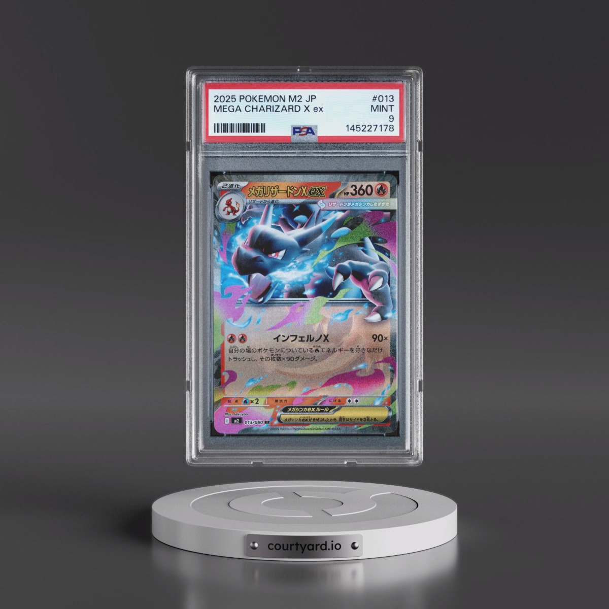 2025 Pokémon M2-Inferno X #013 Mega Charizard X EX - Holo (PSA 9 MINT)