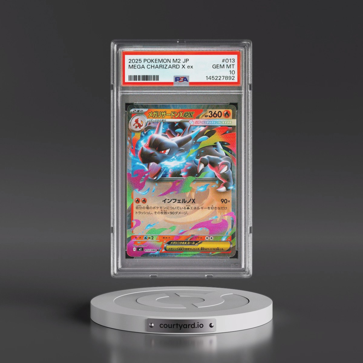 2025 Pokémon M2-Inferno X #013 Mega Charizard X EX - Holo (PSA 10 GEM MINT)