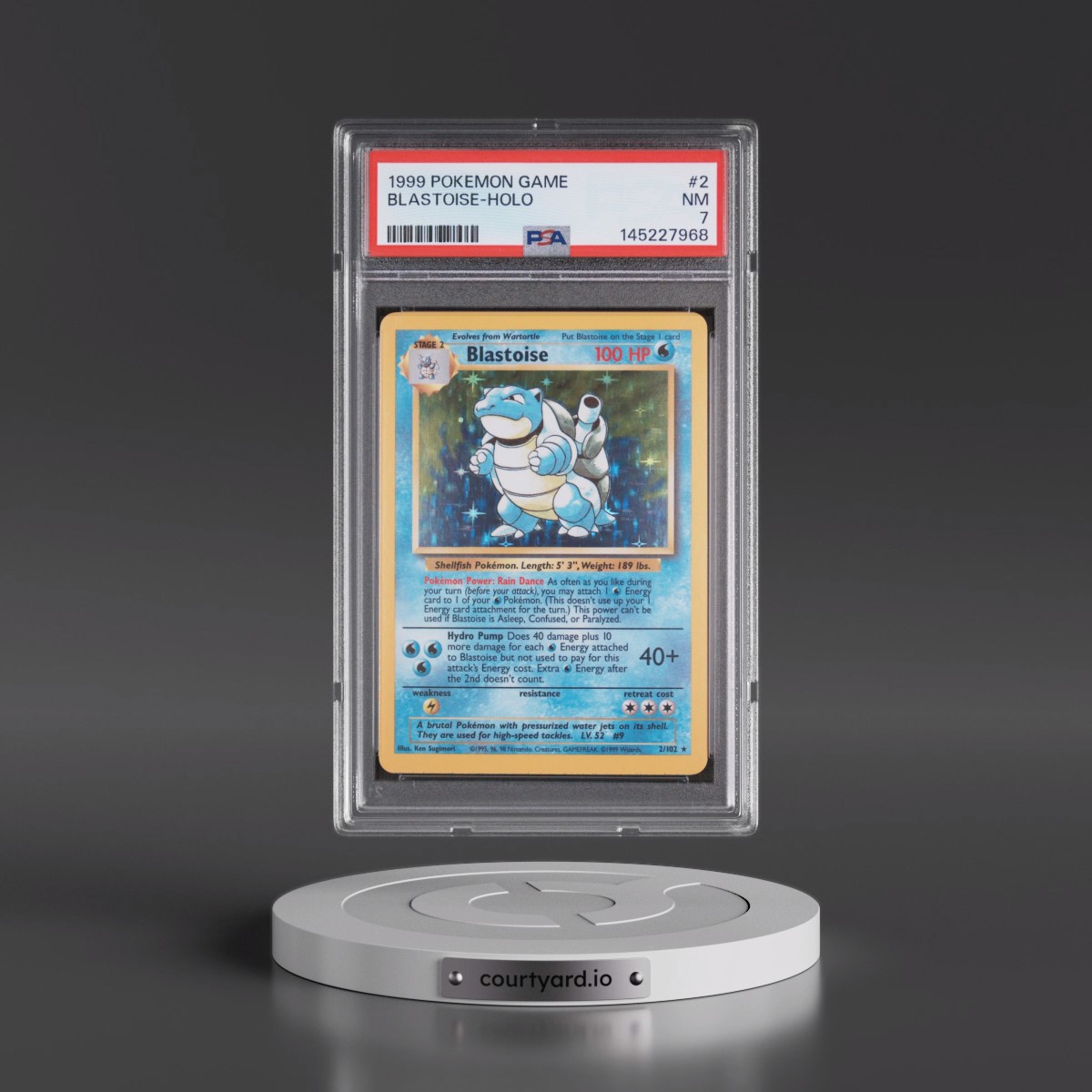 1999 Pokémon Game #2 Blastoise - Holo (PSA 7 NM)