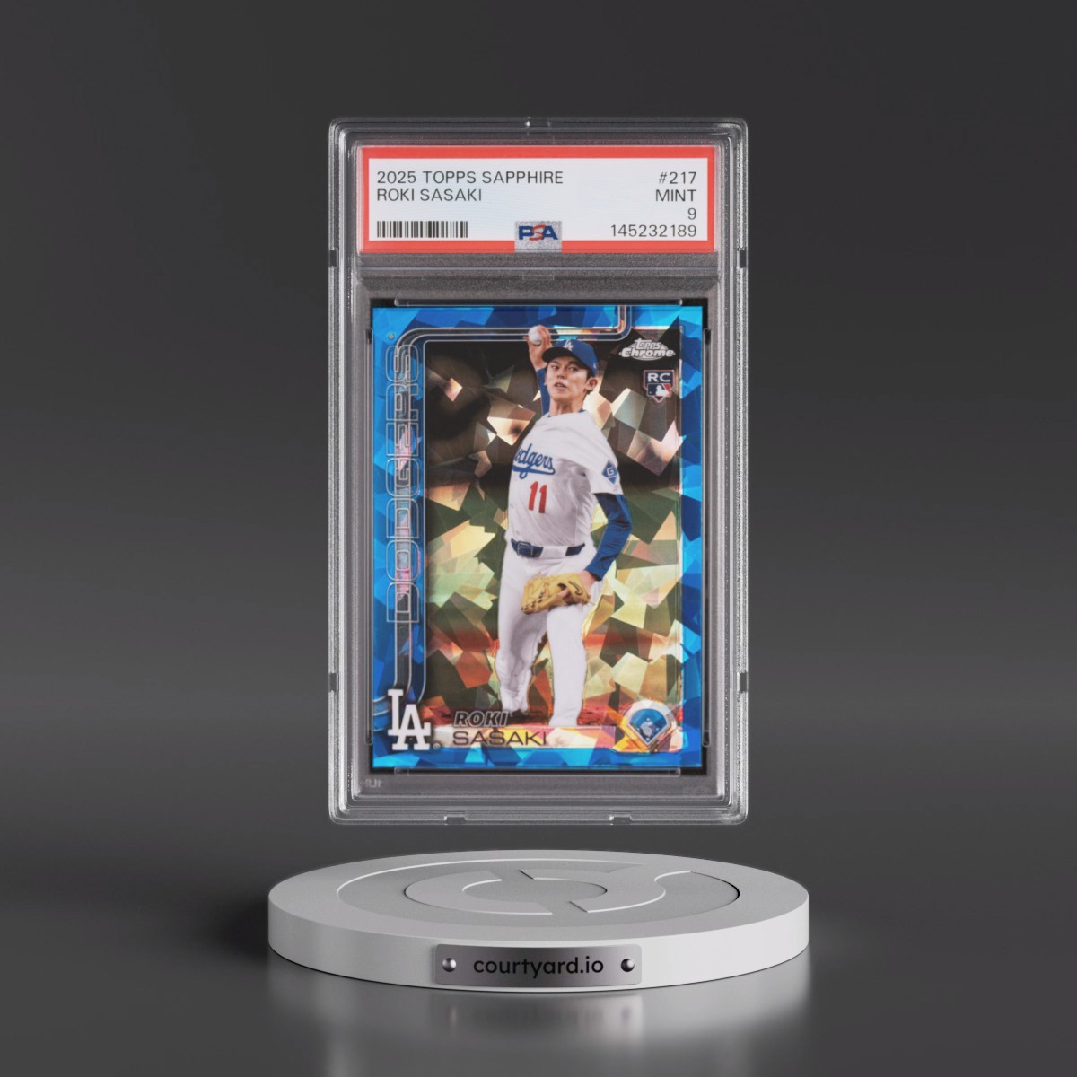 2025 Topps Chrome Sapphire #217 Roki Sasaki (PSA 9 MINT)