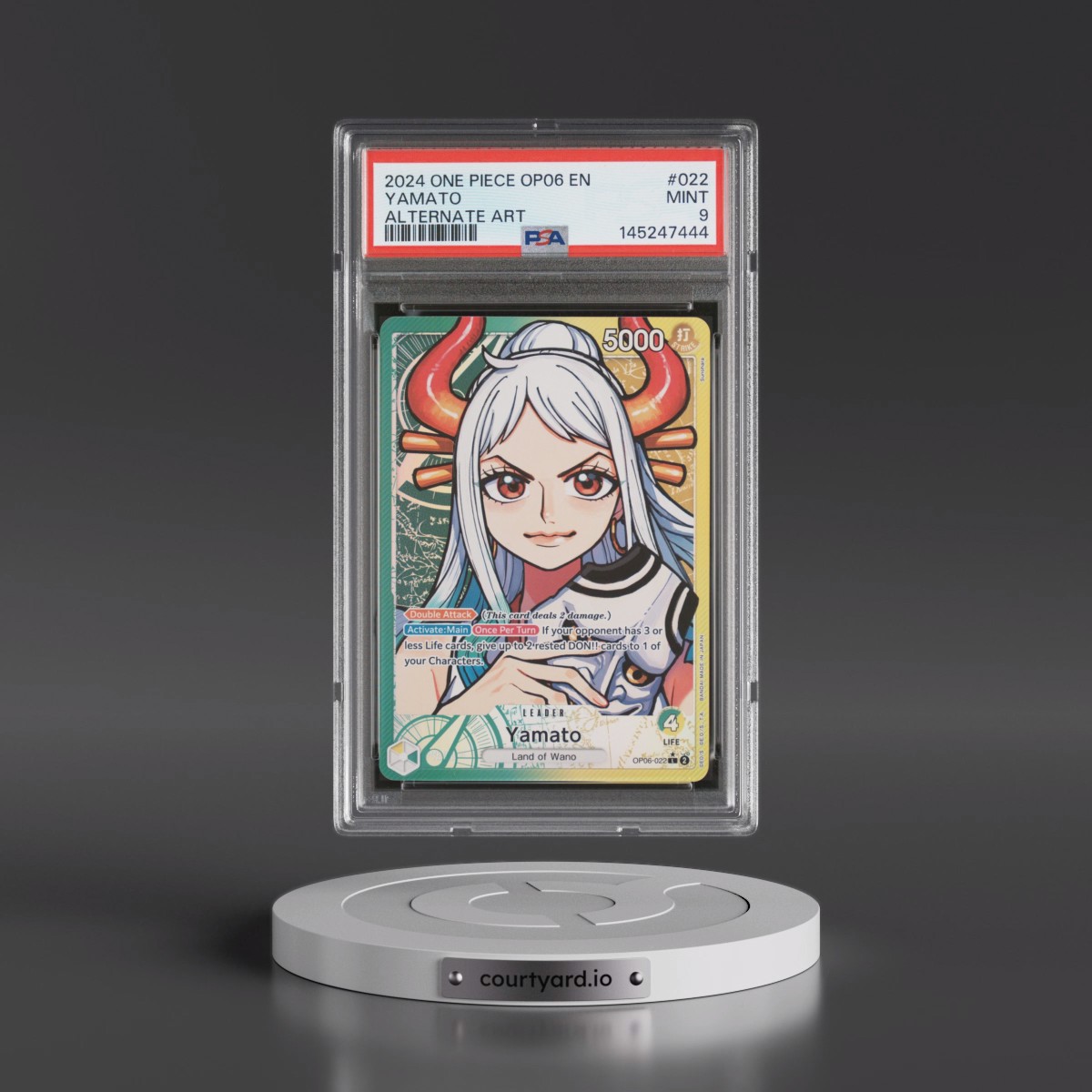 2024 One Piece OP06-Wings of the Captain #022 Yamato - Alternate Art (PSA 9 MINT)