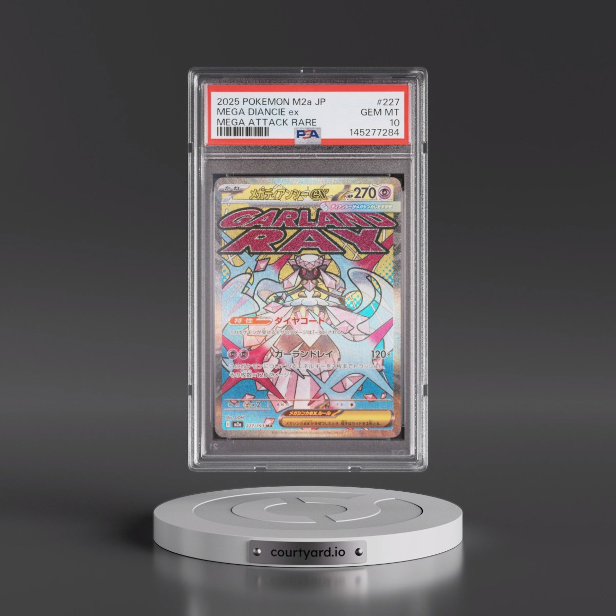 2025 Pokémon M2a-Mega Dream EX #227 Mega Diancie EX - Holo Mega Attack Rare (PSA 10 GEM MINT)
