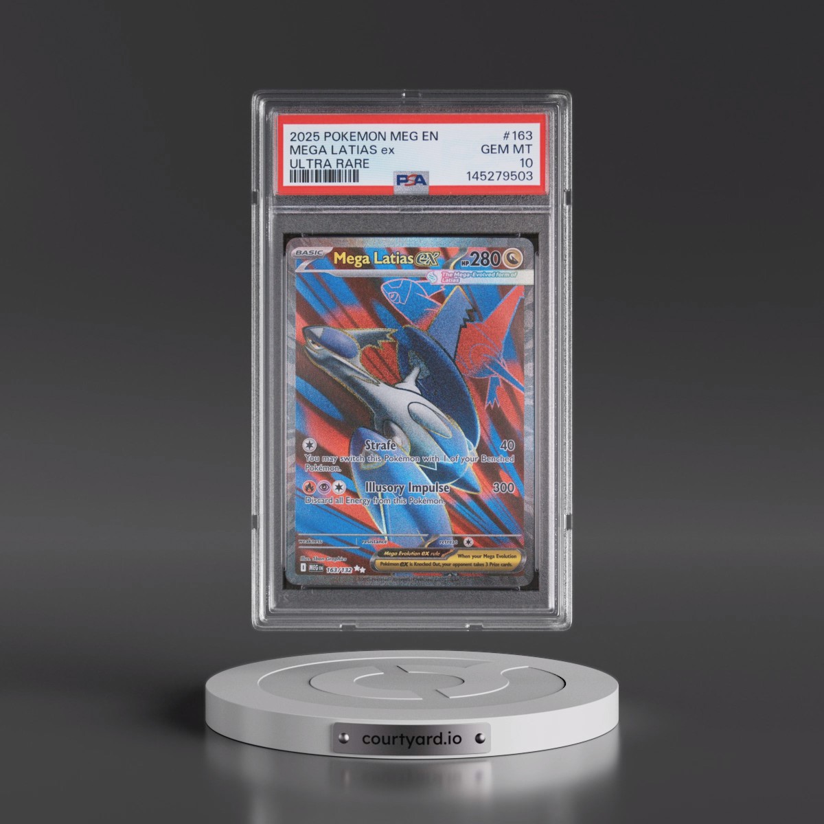 2025 Pokémon Meg EN-Mega Evolution #163 Mega Latias EX - Holo Ultra Rare (PSA 10 GEM MINT)