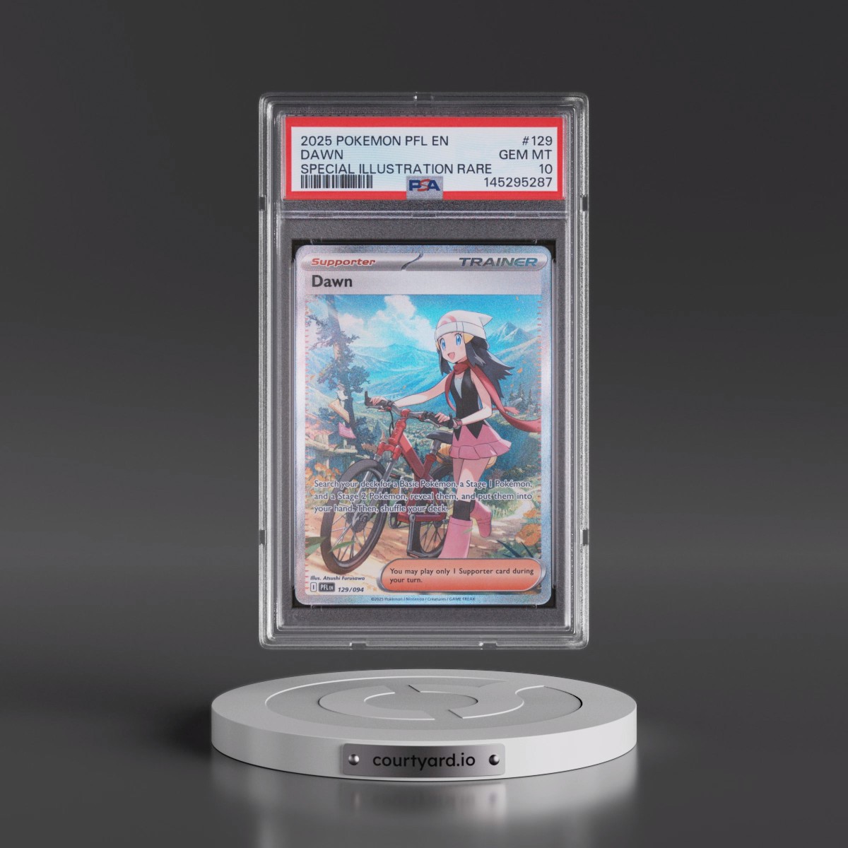 2025 Pokémon Pfl EN-Phantasmal Flames #129 Dawn - Special Illustration Rare (PSA 10 GEM MINT)
