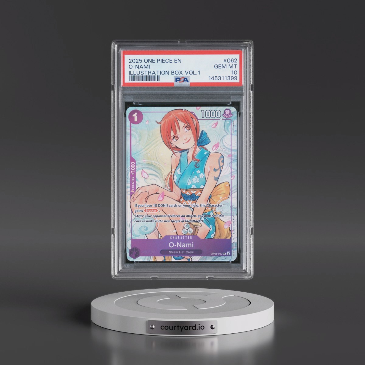 2025 One Piece Promos #062 O-Nami - Illustration Box Vol.1 (PSA 10 GEM MINT)
